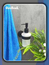 Диспенсер Rainbowl 2288- BP LONG для ванной стекло настенный черный матовый Диспенсер Rainbowl 2288- BP LONG для ванной стекло настенный черный матовый