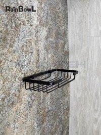 Полка Rainbowl FORA прямая решетка черная 23 см (0034-7S)