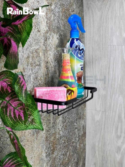 Полка Rainbowl FORA прямая решетка черная 23 см (0034-7S)