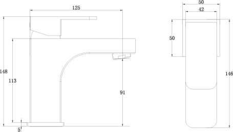 Смеситель KAISER 34088-1 Sonat для раковины и биде бронза