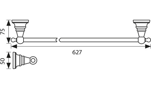 Держатель KAISER KH-4207 Arno полотенца L-63 см