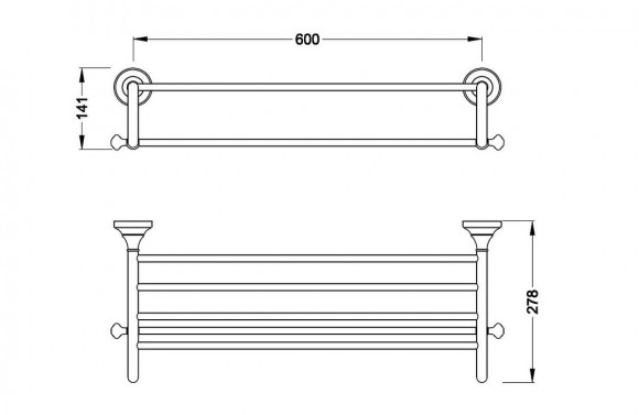 Полка для полотенца SCHEIN (7053042VF) GOLD