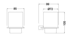 Стакан для зубных щеток керамика к стене SCHEIN (323C)