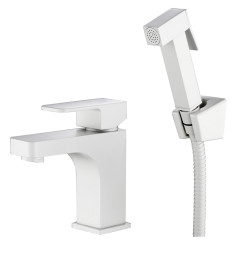 Смеситель KAISER 34088-4 Sonat  для раковины и биде, белый