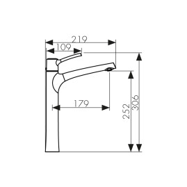 Смеситель KAISER 49133 Stick для раковины, хром (картридж 6202)