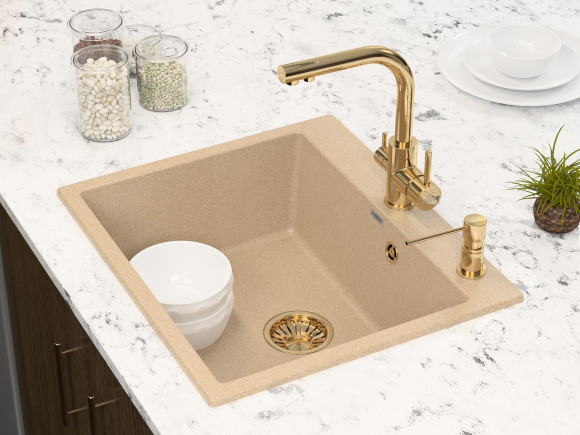 Дозатор для жидкого мыла KRAFT, D003-G, золото, Paulmark