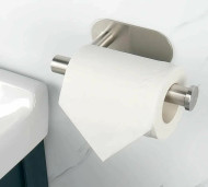 Держатель der1ch для туалетной бумаги, самоклеящийся, настенный, металлический, без сверления, серебристый