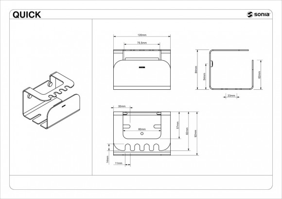 Держатель Sonia 185283 для зубных щеток Держатель Sonia 185283 для зубных щеток