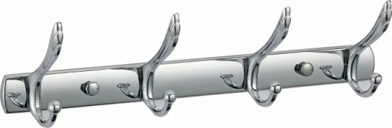 Планка VIKO V-734 4 крючка, нержавеющая сталь, хром