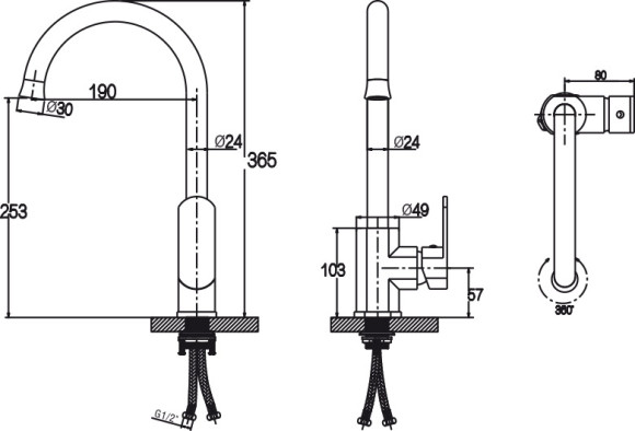 Смеситель KAISER 34144 Sonat для кухни