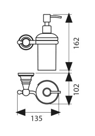 Дозатор KAISER KH-4210 Arno для жидкого мыла, настенный, бронза