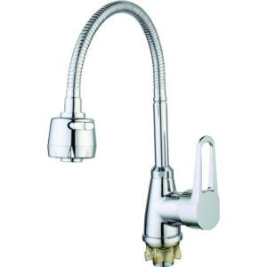 Смеситель G-Lauf ZOP4-E045 кухня боковой, гибким изливом с гайкой Zn