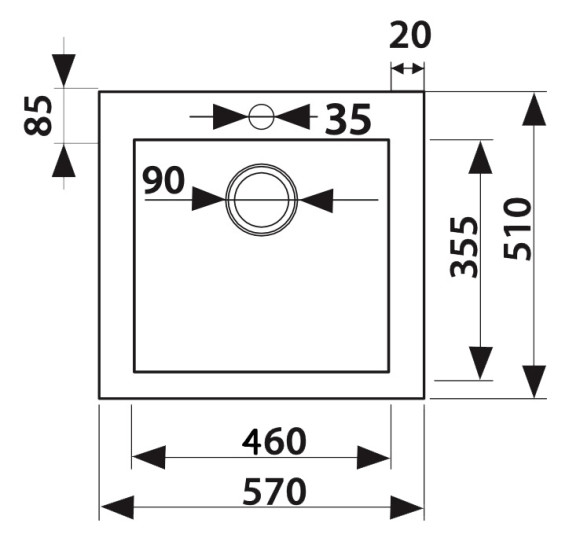 KMM-5056 BW Мойка-Мраморная KAISER