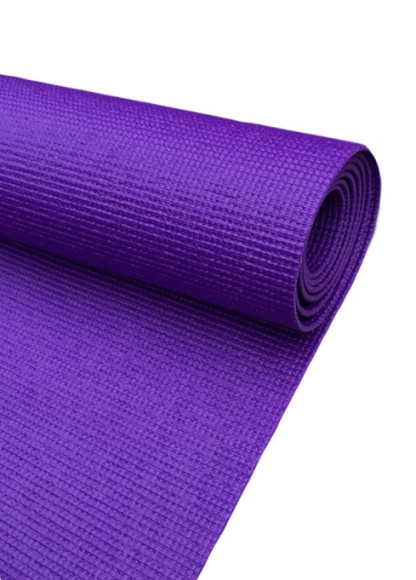 Коврик Starfit для йоги фитнеса нескользящий ПВХ фиолетовый