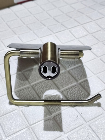 Уценка 1 Держатель туалетной бумаги HB8403-4 с крышкой Бронза