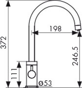 Смеситель KAISER 26744-4 Merkur для кухни, с краном для питьевой воды, белый матовый