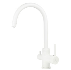 Смеситель KAISER 26744-4 Merkur для кухни, с краном для питьевой воды, белый матовый