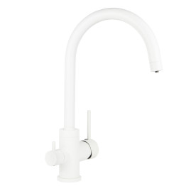 Смеситель KAISER 26744-4 Merkur для кухни, с краном для питьевой воды, белый матовый