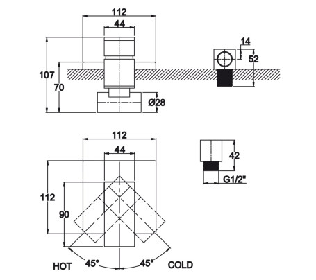 Смеситель KAISER 34177 Sonat для ванны, скрытого монтажа
