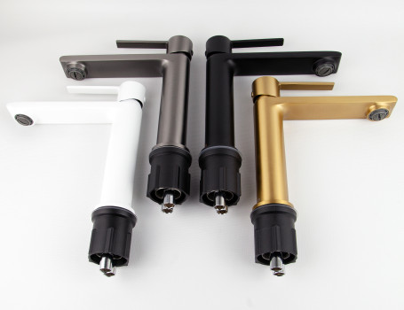 Смеситель KAISER 05311-4 Serio для раковины, не поворотный, белый матовый