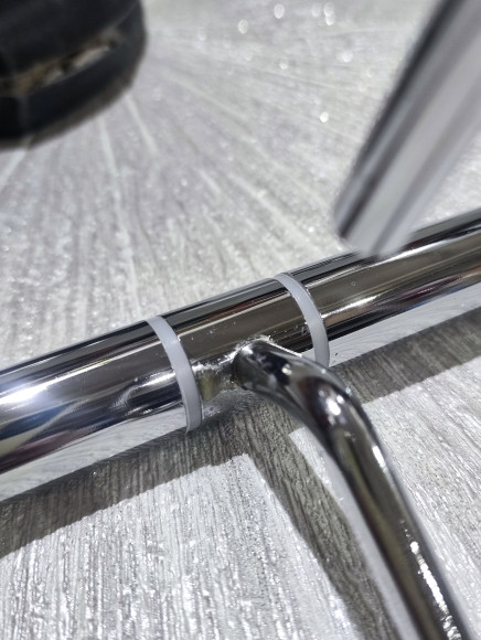 Уценка 1 Держатель (стойка) VIKO V-466 3 в 1: бумага, освежитель, ёршик, h=79cм, латунь, хром