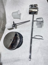 Уценка 1 Держатель (стойка) VIKO V-466 3 в 1: бумага, освежитель, ёршик, h=79cм, латунь, хром