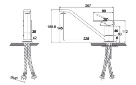 Смеситель KAISER 34033-1G Sonat для кухни бронзовый 