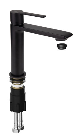 Смеситель KAISER 05311-9 Serio для раковины, не поворотный, чёрный матовый (картридж 6202)