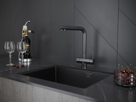 Смеситель для кухни с краном для питьевой воды PAULMARK Skalen 213020-GM