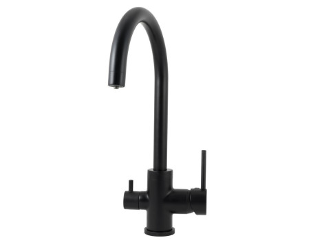 Смеситель KAISER 26744-9 Merkur для кухни, с краном для питьевой воды, черный матовый