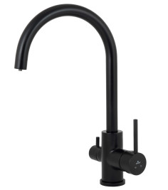 Смеситель KAISER 26744-9 Merkur для кухни, с краном для питьевой воды, черный матовый