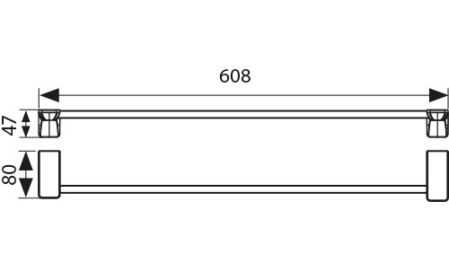 Держатель KAISER KH-1507 Glory полотенца L-60,8 см