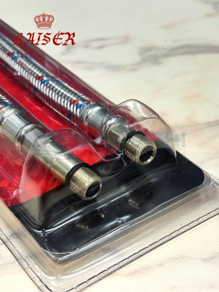 Подводка Kaiser 12*50cm*M10 гибкая 0,5 в блистере (12x50cm M10x1 F1'2) и (M10(L35)x1 F1'2)