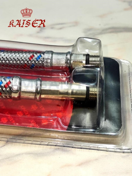 Подводка Kaiser 12*50cm*M10 гибкая 0,5 в блистере (12x50cm M10x1 F1'2) и (M10(L35)x1 F1'2)