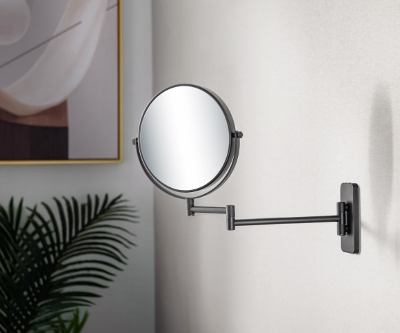 Зеркало косметическое SCHEIN увеличение 5х поворотное к стене черное (9341MB) Зеркало косметическое SCHEIN увеличение 5х поворотное к стене черное (9341MB)