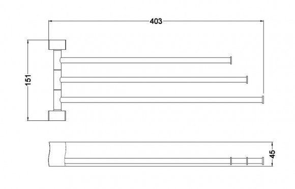 Полотенцедержатель SCHEIN "рога" 3-е (32834)