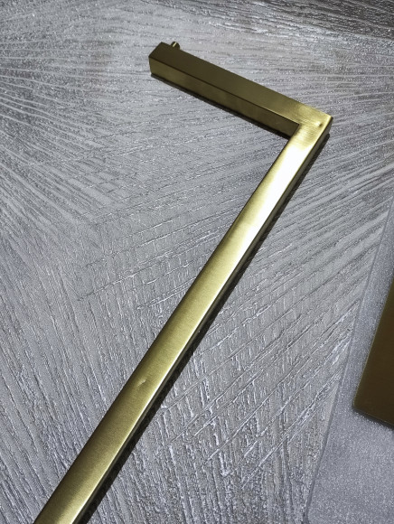 Уценка 2 Стойка SCHEIN 9301BG-U2 напольная квадратная матовое золото (ерш хром + бумагодержатель без крышки) из латуни