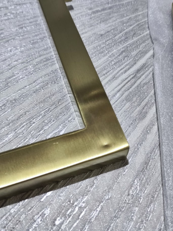 Уценка 2 Стойка SCHEIN 9301BG-U2 напольная квадратная матовое золото (ерш хром + бумагодержатель без крышки) из латуни