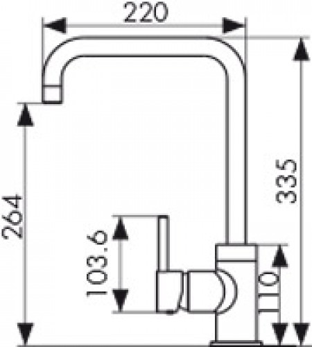 Смеситель KAISER 26844 Merkur для кухни