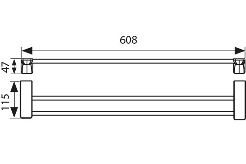 Держатель KAISER KH-1508 Glory полотенца двойной