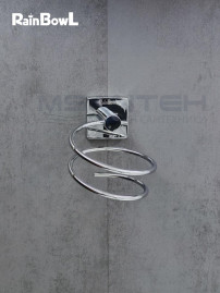 Держатель фена Rainbowl 2735-1 CUBE "Укороченный" для ванной настенный хром 