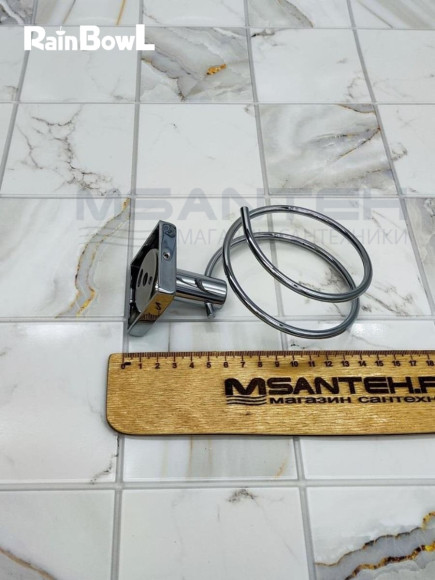 Держатель фена Rainbowl 2735-1 CUBE "Укороченный" для ванной настенный хром Держатель фена Rainbowl 2735-1 CUBE "Укороченный" для ванной настенный хром