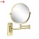 Зеркало косметическое SCHEIN увеличение 5х поворотное к стене матовое золото (9341BG)