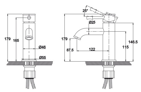 Смеситель KAISER 51011-1An Milos для раковины