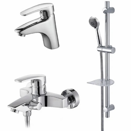 Комплект смесителей для ванны KAISER Guss (68011+68022+стойка R1100) 6800К