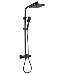 Душевая система KAISER 25182-2 Quadris с термостатом, черный матовый Душевая система KAISER 25182-2 Quadris с термостатом, черный матовый