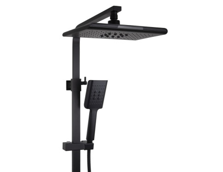 Душевая система KAISER 25182-2 Quadris с термостатом, черный матовый