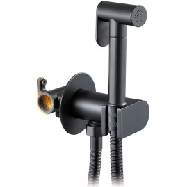Смеситель VIKO V-4952 встроенный под биде d25 с гигиеническим душем (латунь) черный матовый