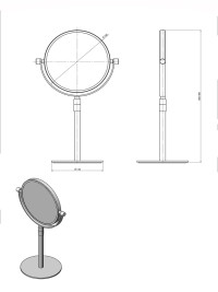 Зеркало косметическое Langberger настольное поворотное 70985