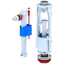 WC9010С Набор арматуры АНИ 1/2", двойной, боковой (хром), пласт